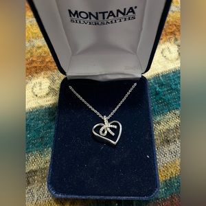 Montana Silversmith Heart and Bow Western Necklace
